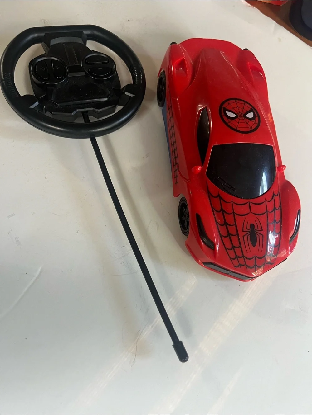 Marvel Red Spider-Man Remote Control Race Car with Black Controller